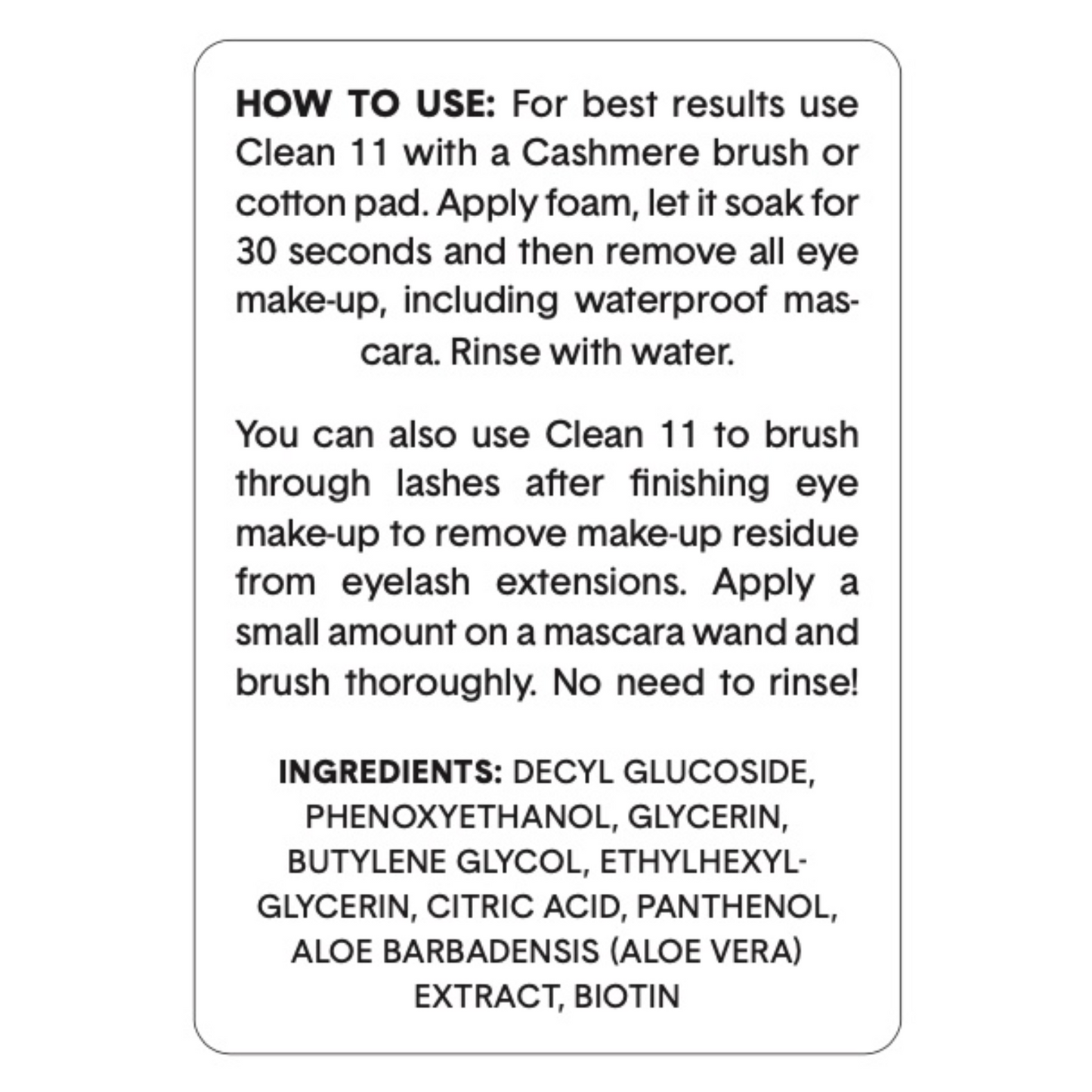 Clean 11 Front Stickers White 20pc