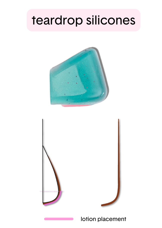Glueless Teardrop Silicones 